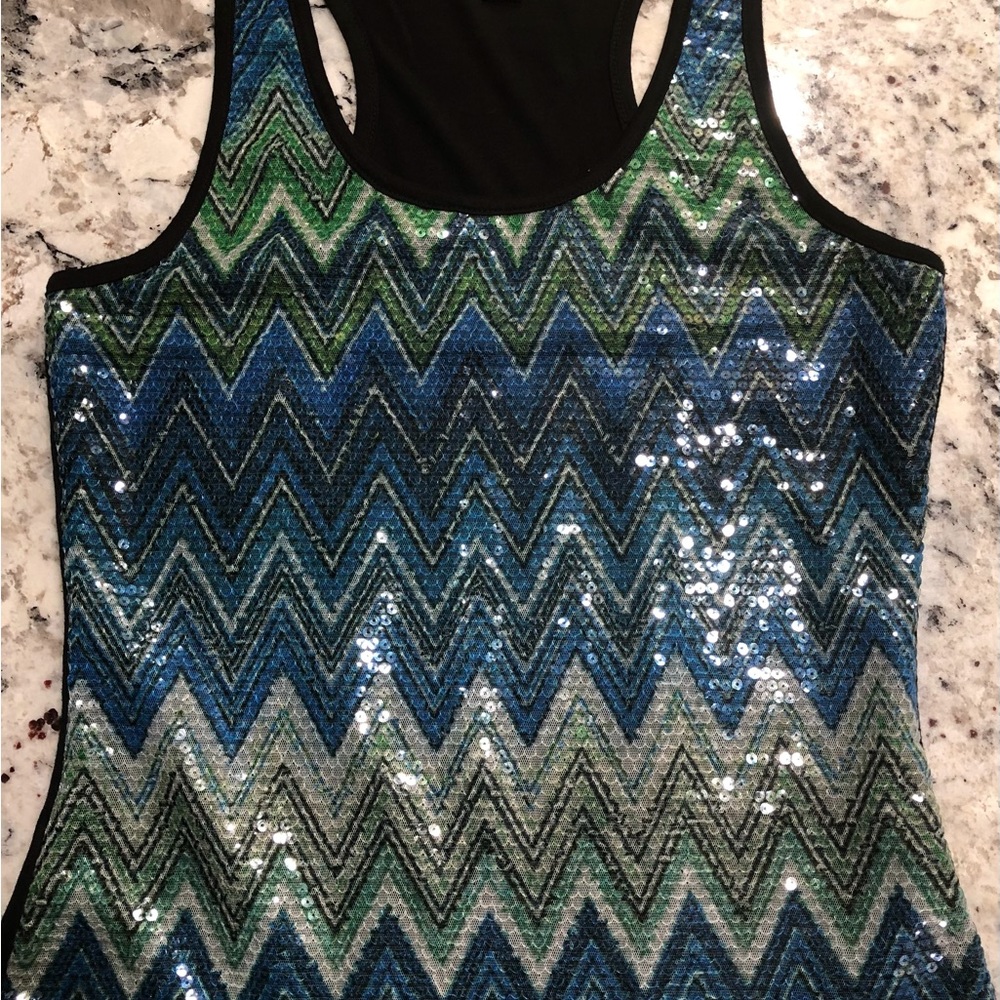 Sequin Racerback top